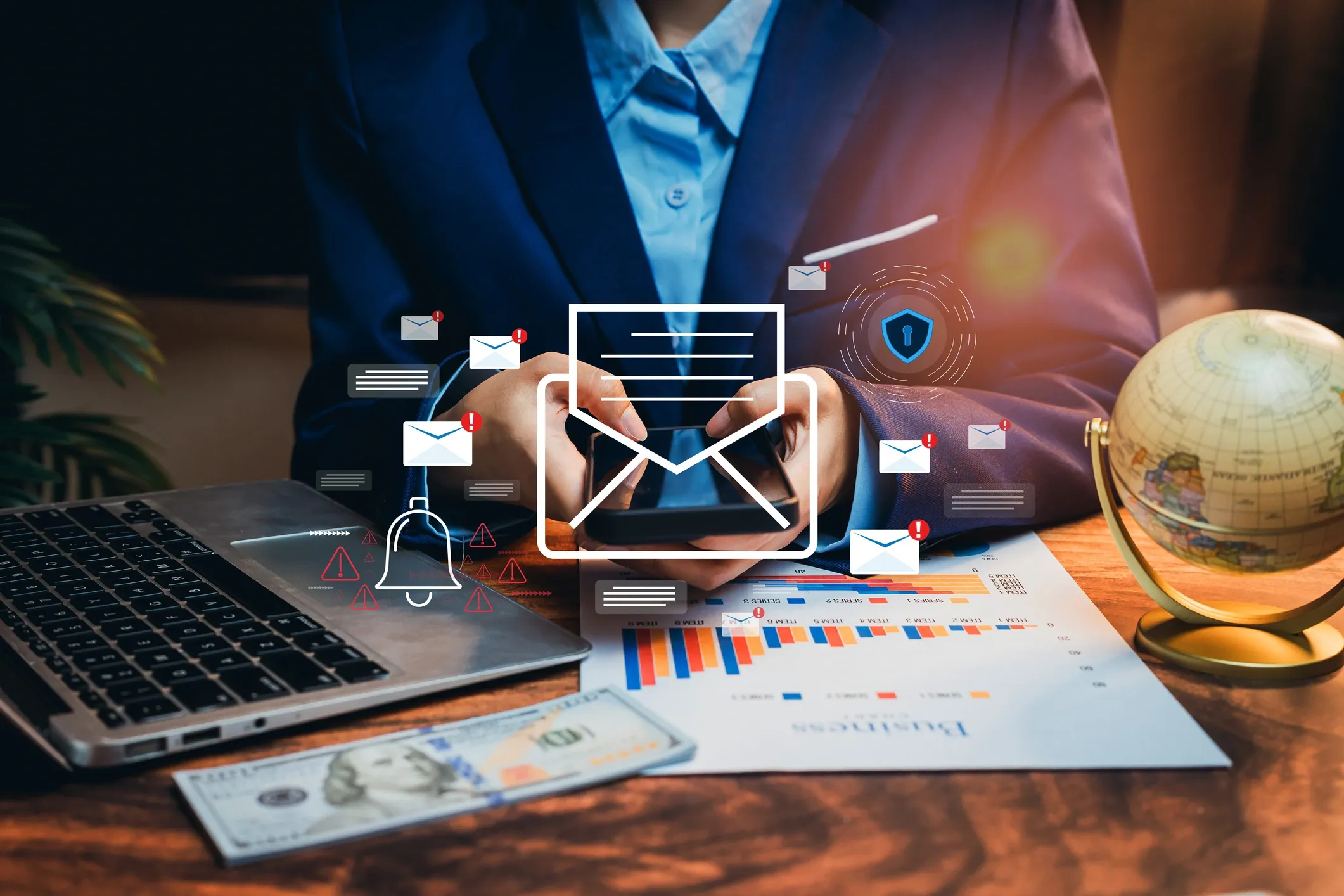 Email center background